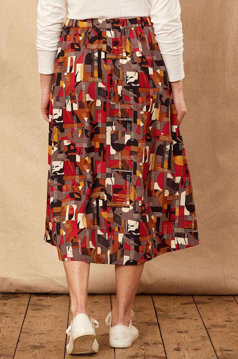 Textured Lyocell Midi Skirt - Image 4