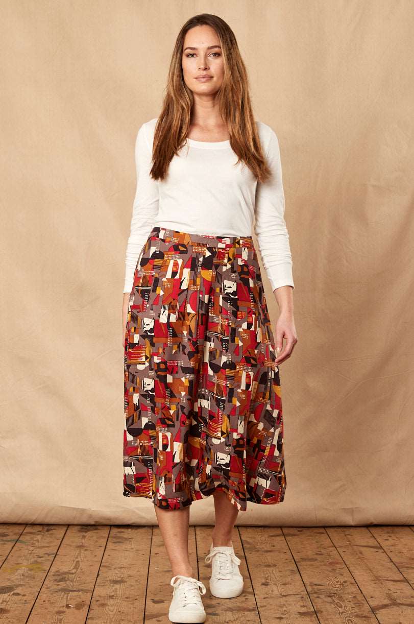 Textured Lyocell Midi Skirt - Image 5