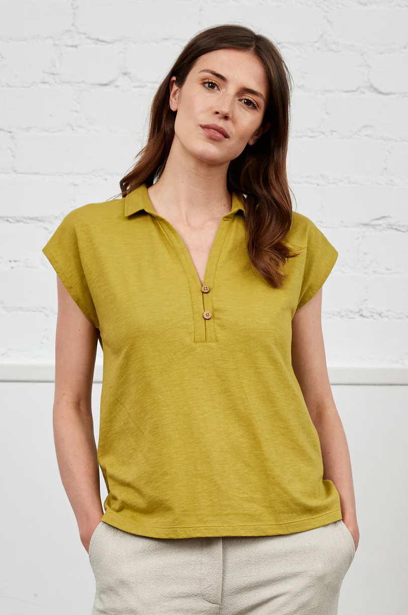 GOTS Organic Cotton Jersey Collar T Shirt - Image 2