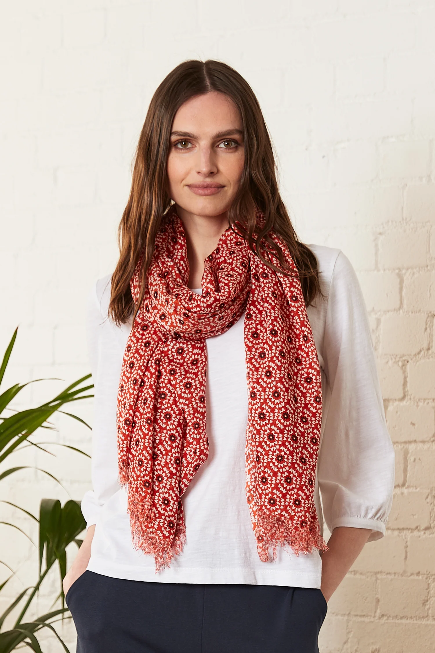 Petal Burst Printed Scarf - Image 4