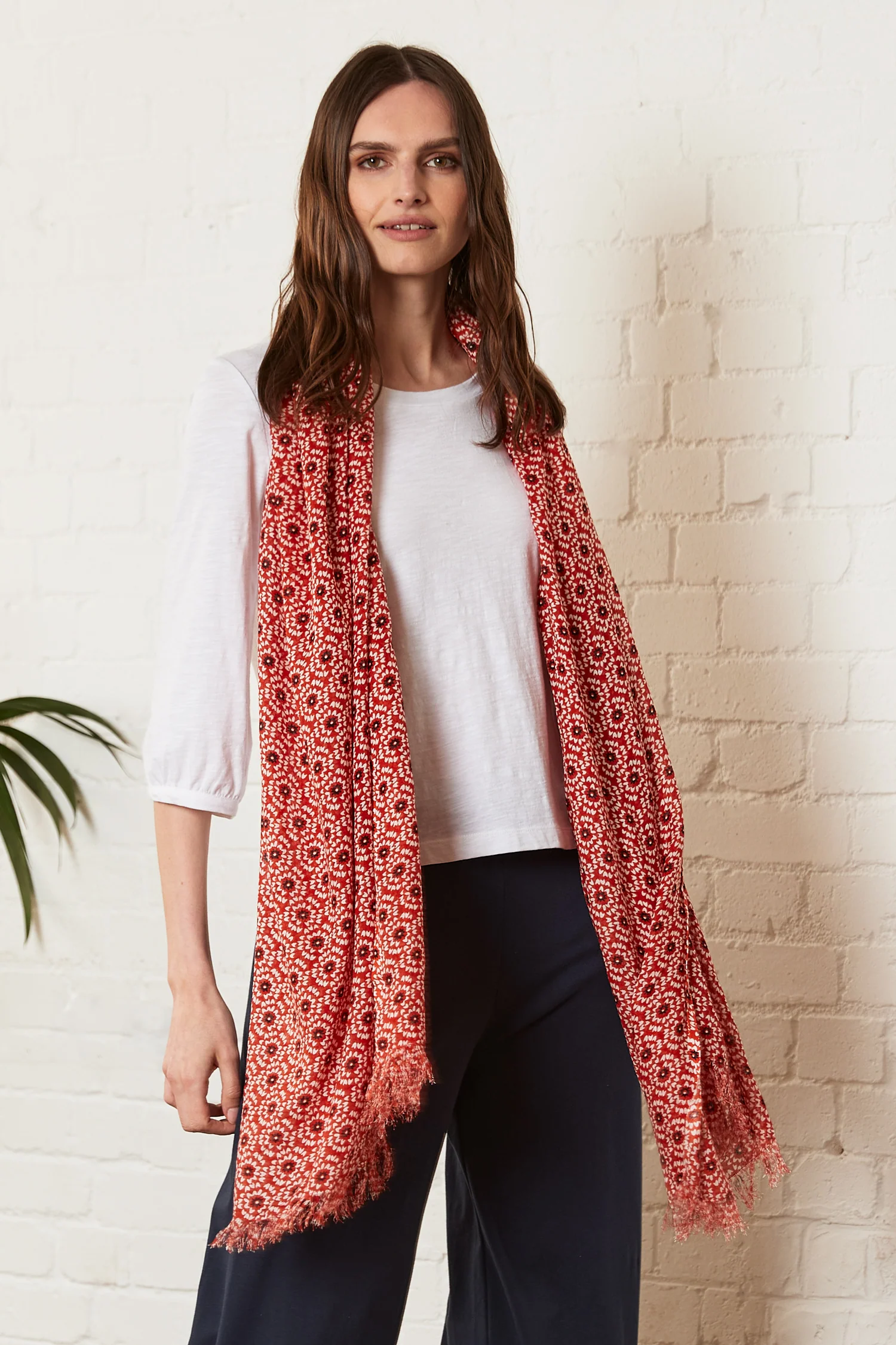 Petal Burst Printed Scarf - Image 5