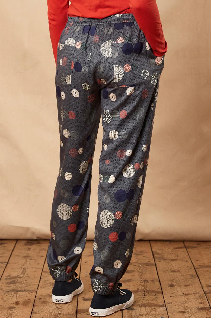 Orb Print Drawstring Trousers - Image 3