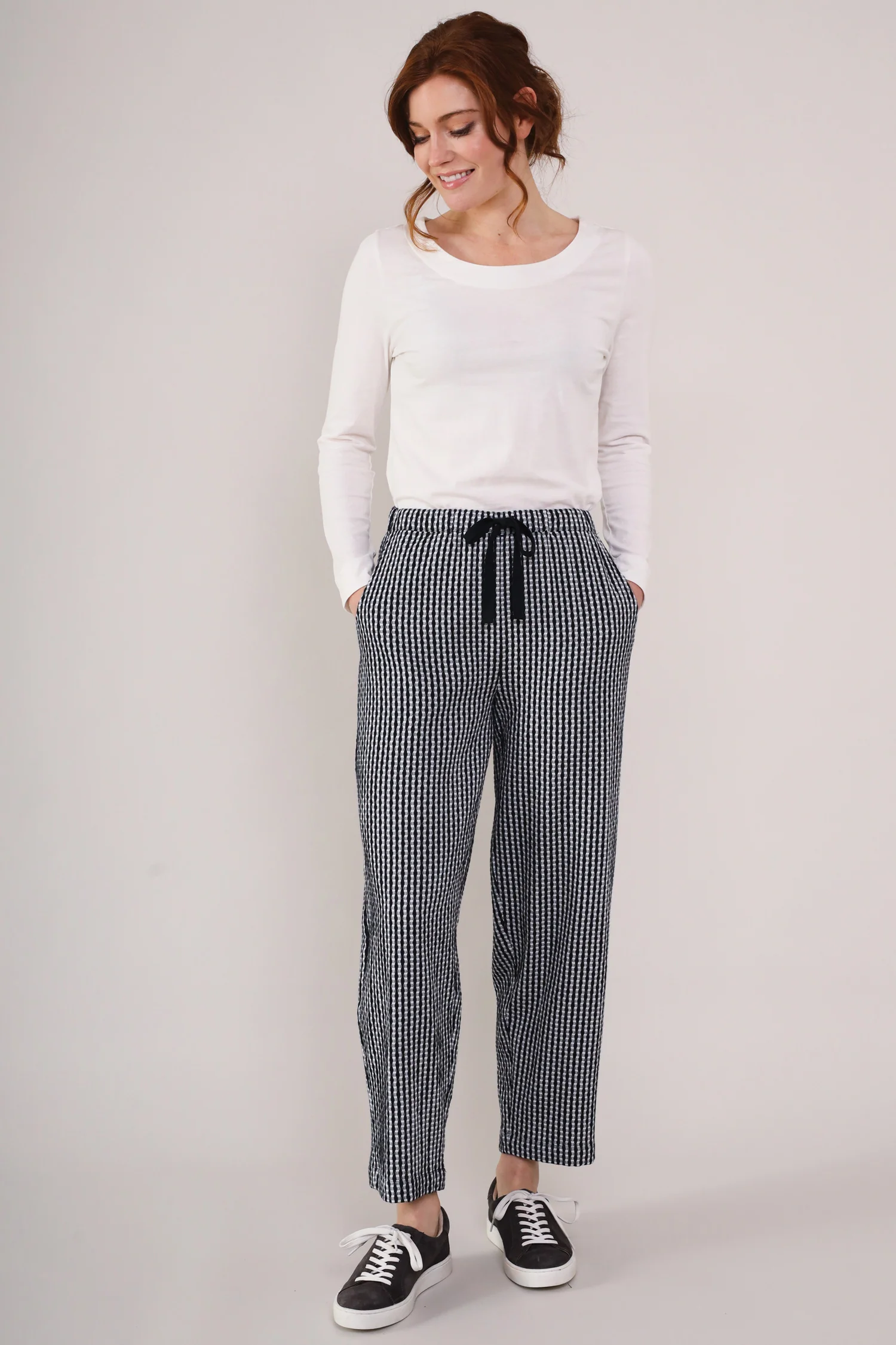 Cotton Check Trousers - Image 3