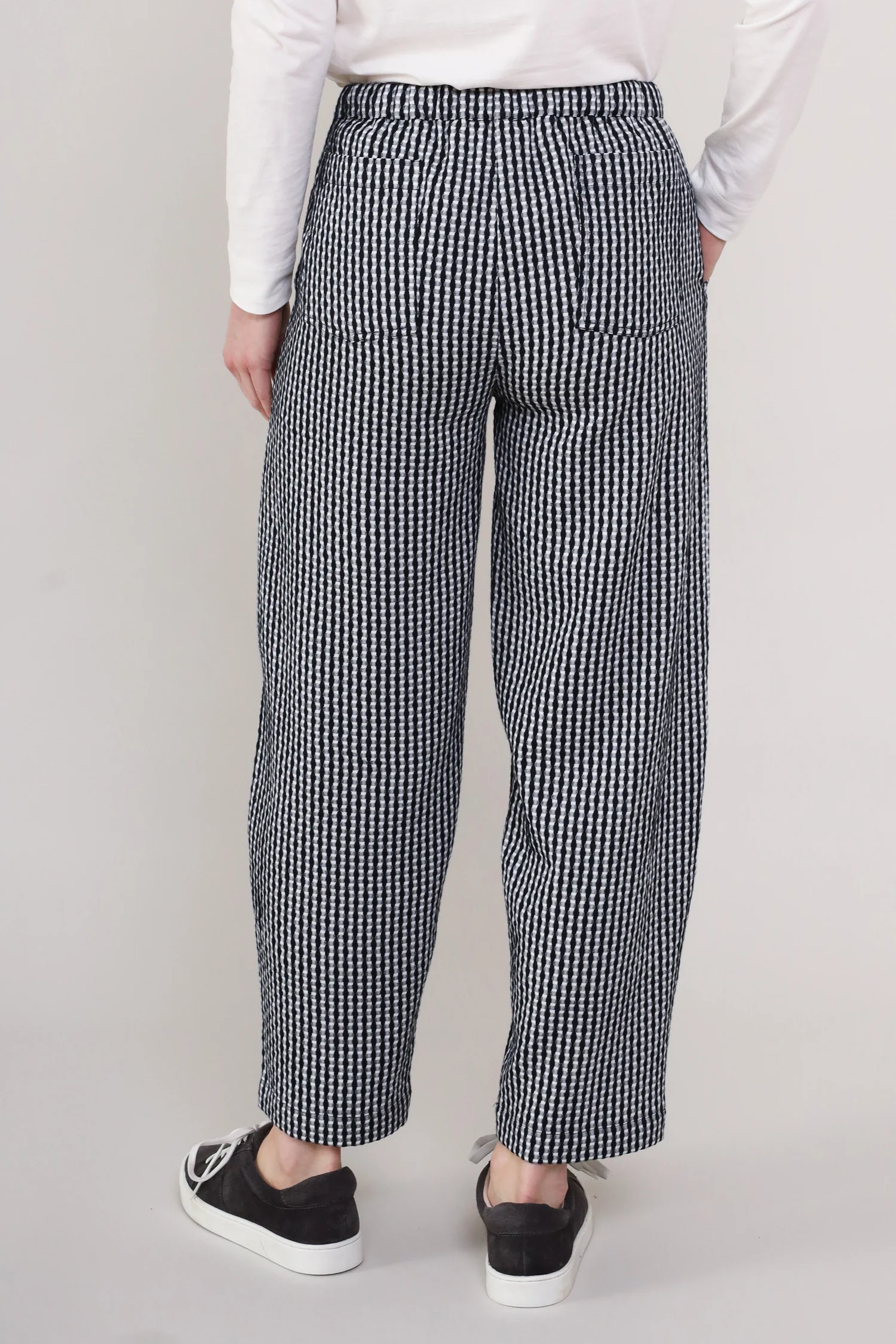 Cotton Check Trousers - Image 4