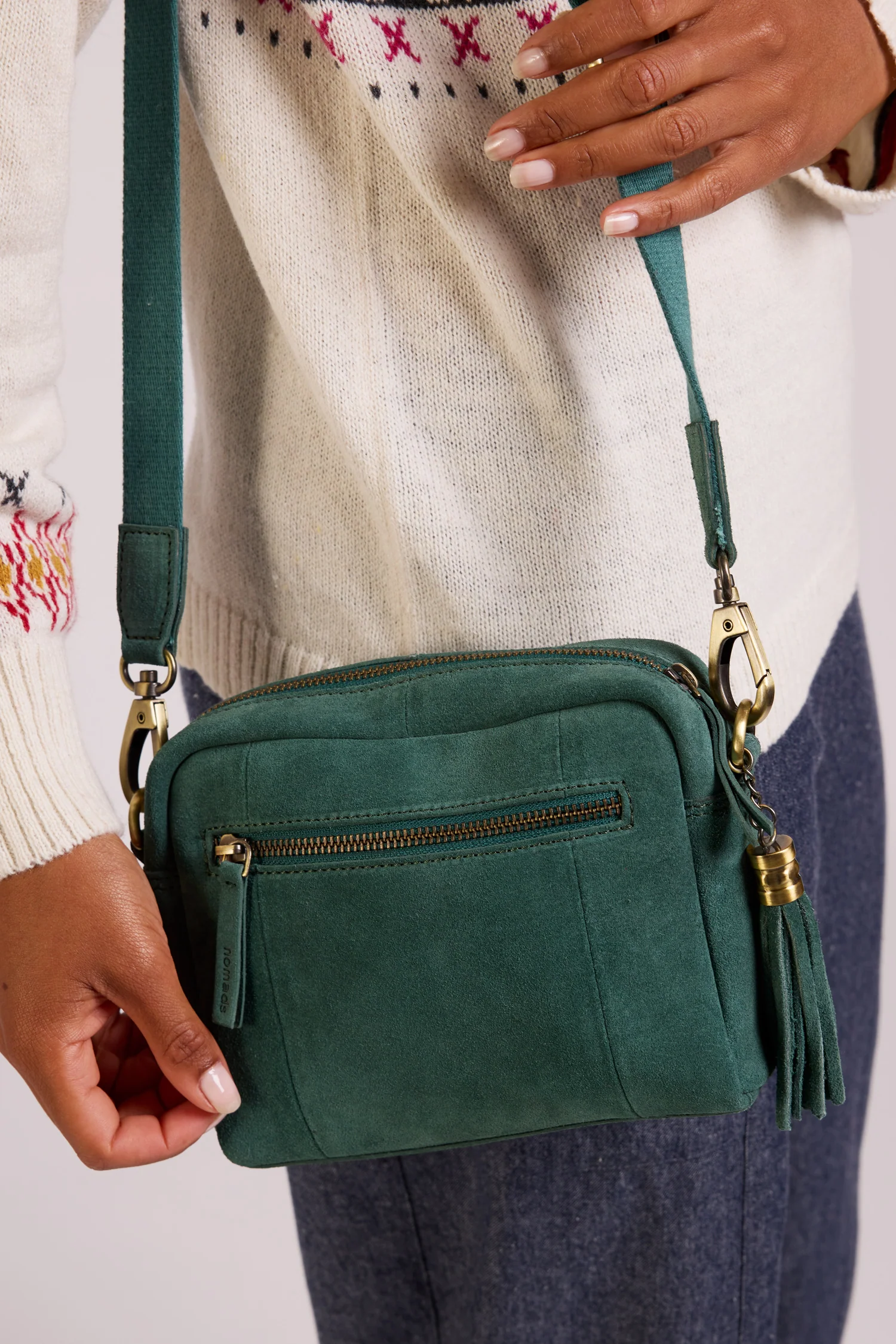 Suede Cross Body Bag - Image 3