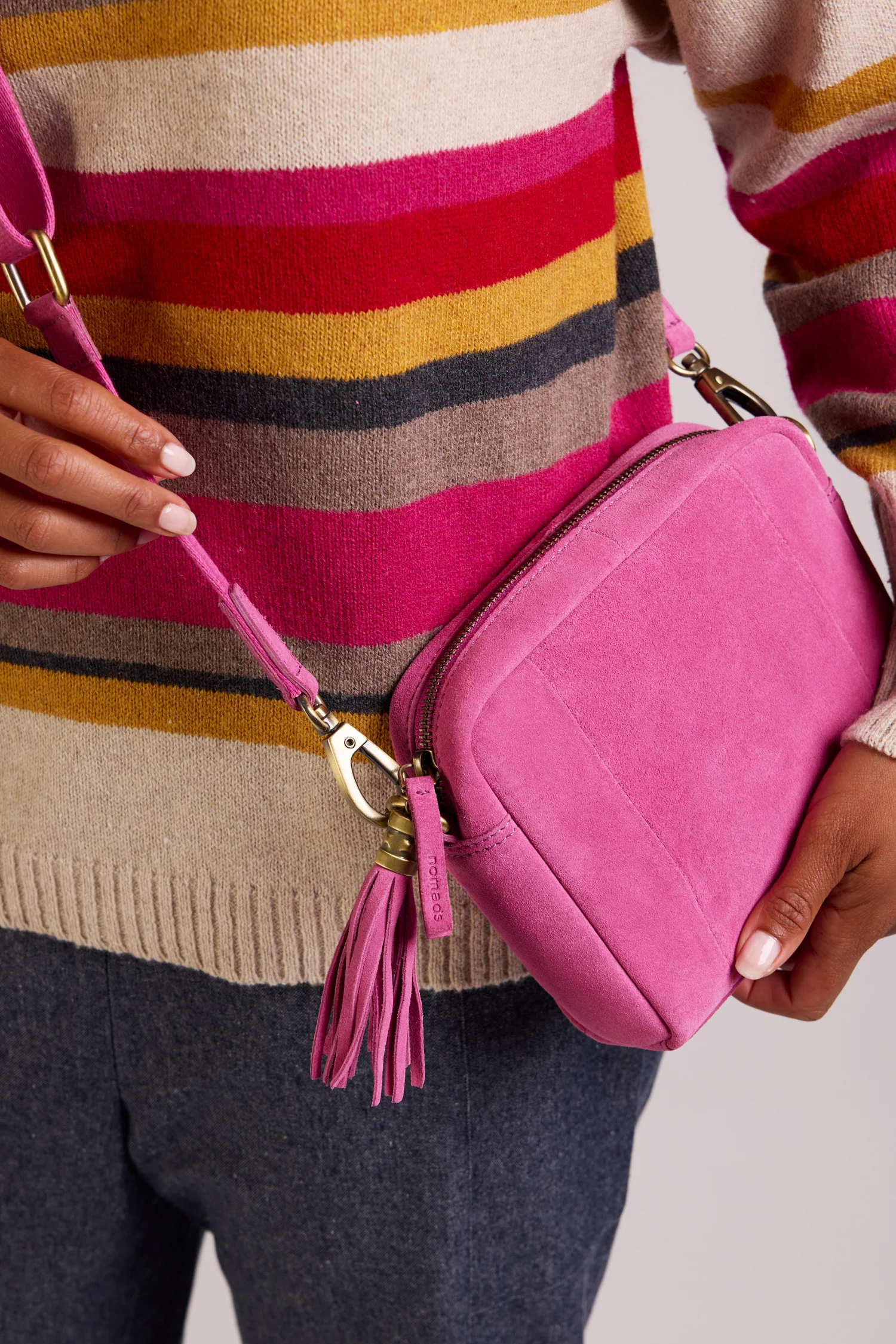 Suede Cross Body Bag - Image 7