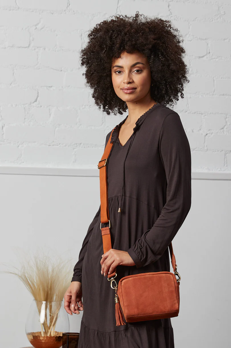 Suede Womens Crossbody Bag - Image 4