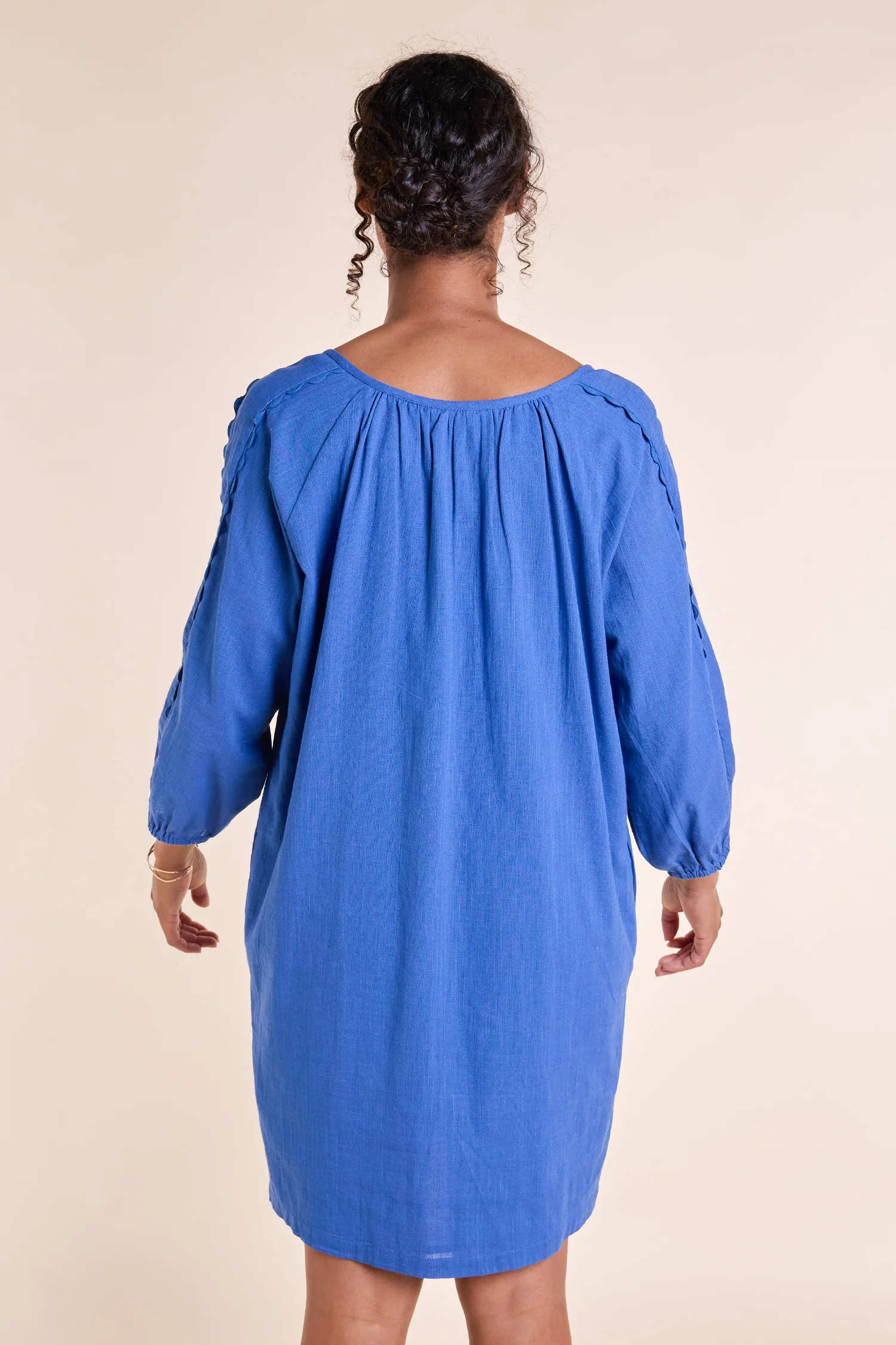 SS25 Scallop Trim Tunic Dress - China - Image 4