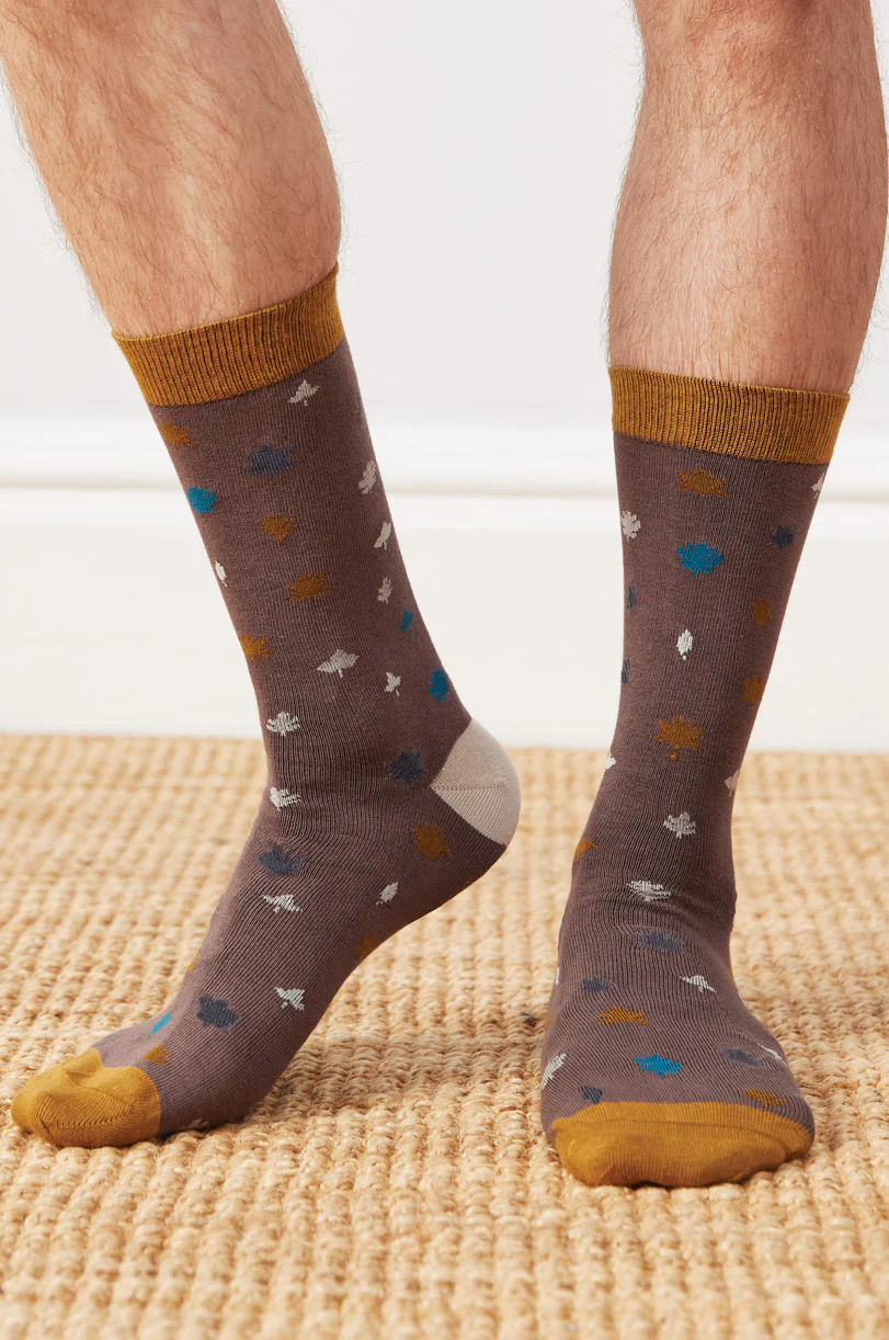 GOTS Organic Cotton Leaves Socks - Image 3