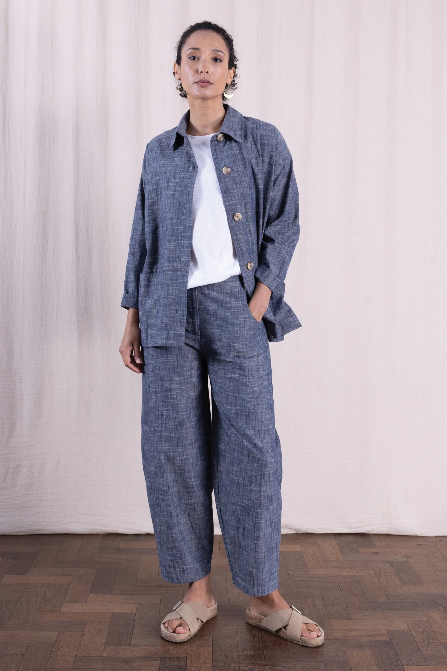 SS26 Barrel Trouser - Chambray - Image 2
