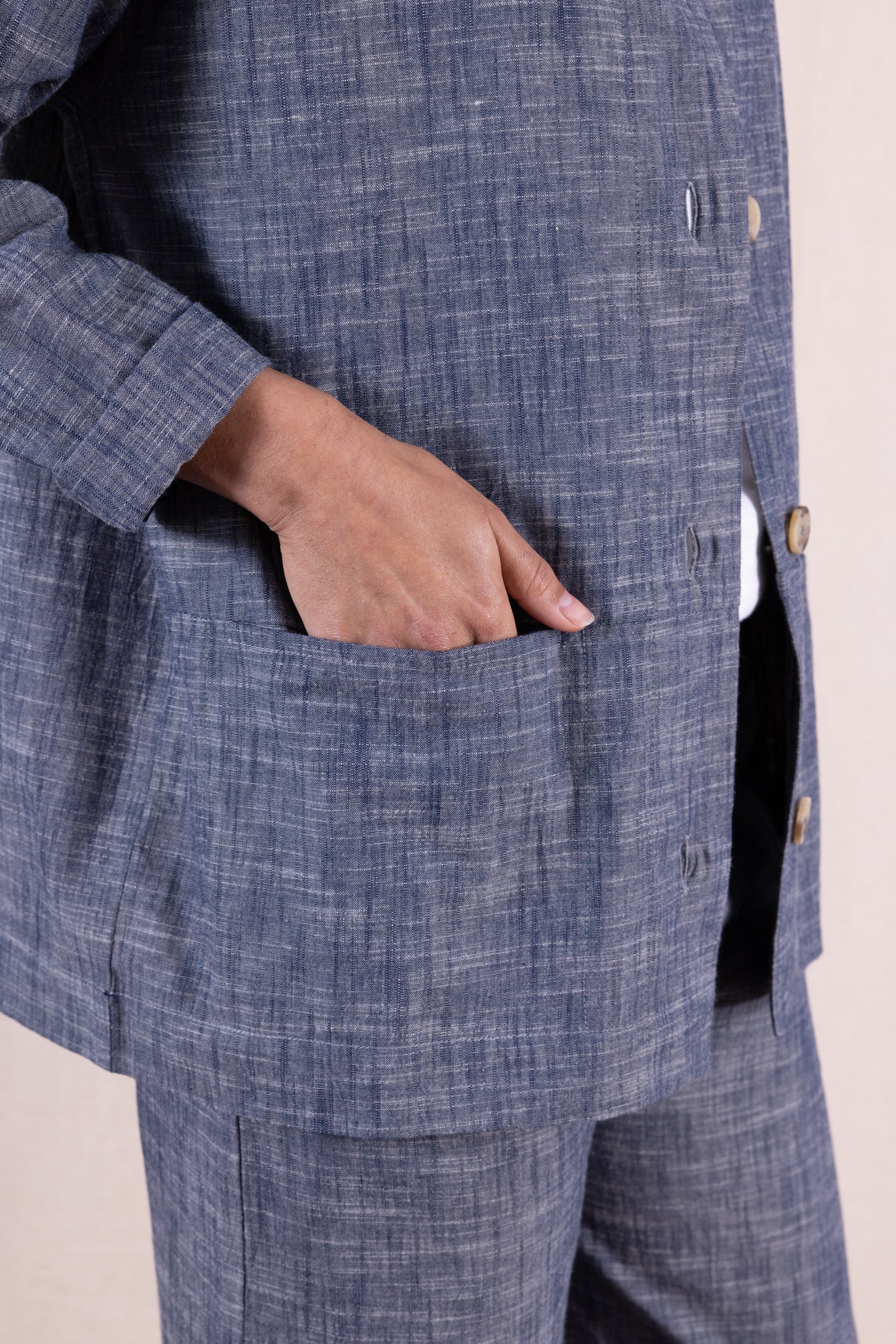 SS26 Chambray Shirt Jacket - Chambray - Image 4