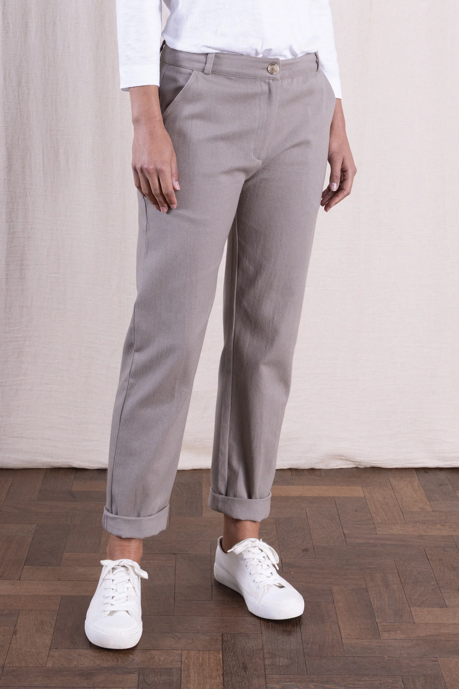 SS26 Cotton Drill Slim Leg Trouser - Agate - Image 2