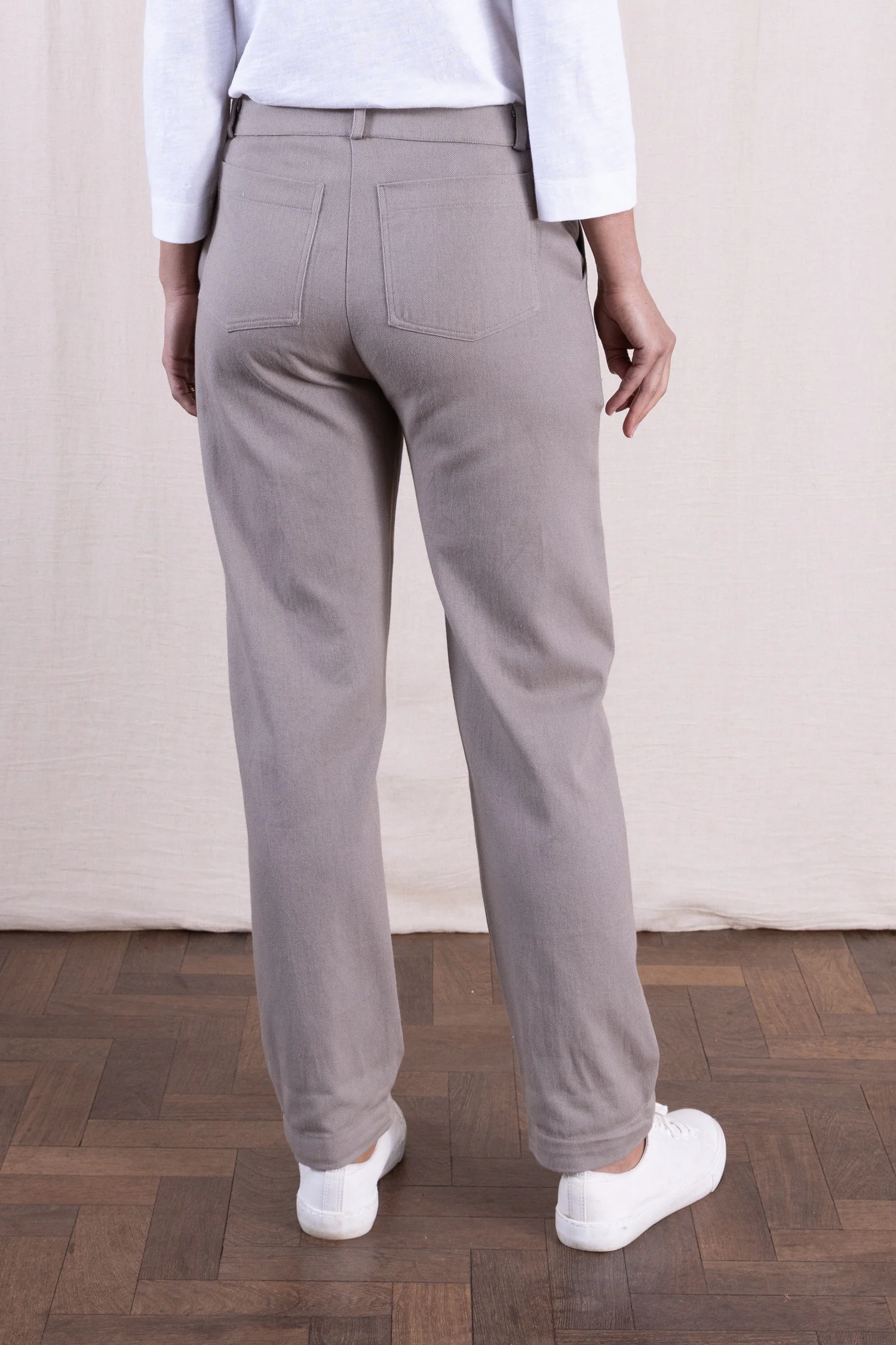 SS26 Cotton Drill Slim Leg Trouser - Agate - Image 3