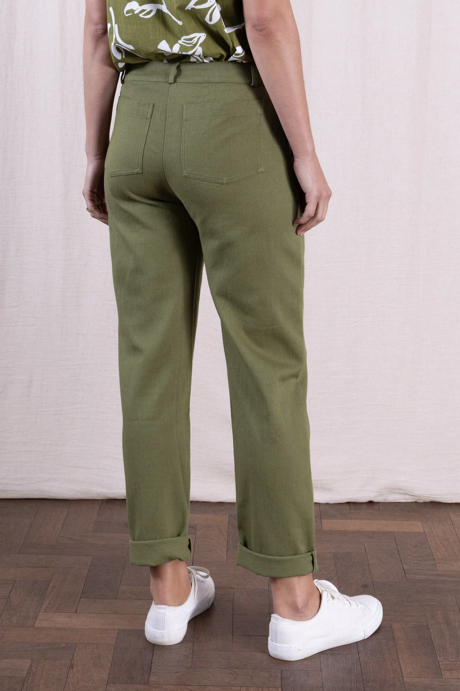 SS26 Cotton Drill Slim Leg Trouser - Verdant - Image 5