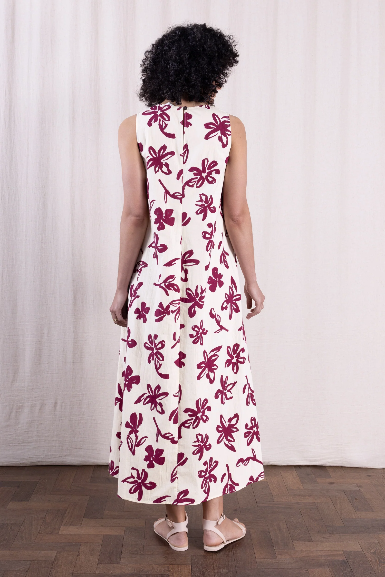 SS26 Cotton Poplin Dress - Rosewood - Image 3