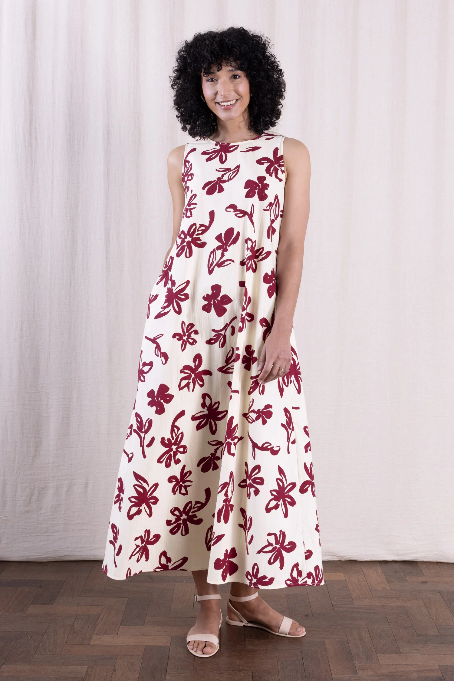 SS26 Cotton Poplin Dress - Rosewood - Image 4
