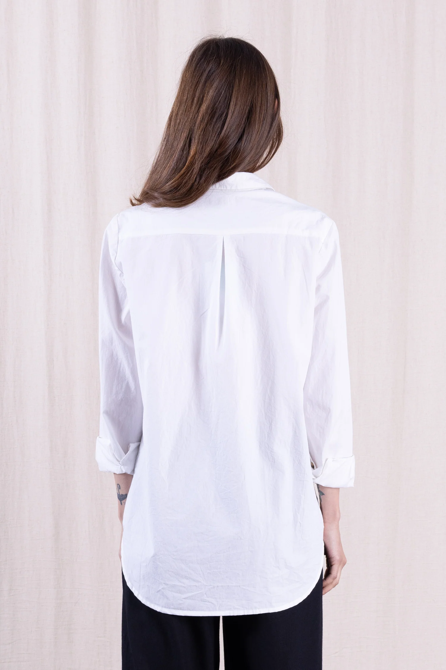 SS26 Cotton Poplin Shirt - White - Image 5