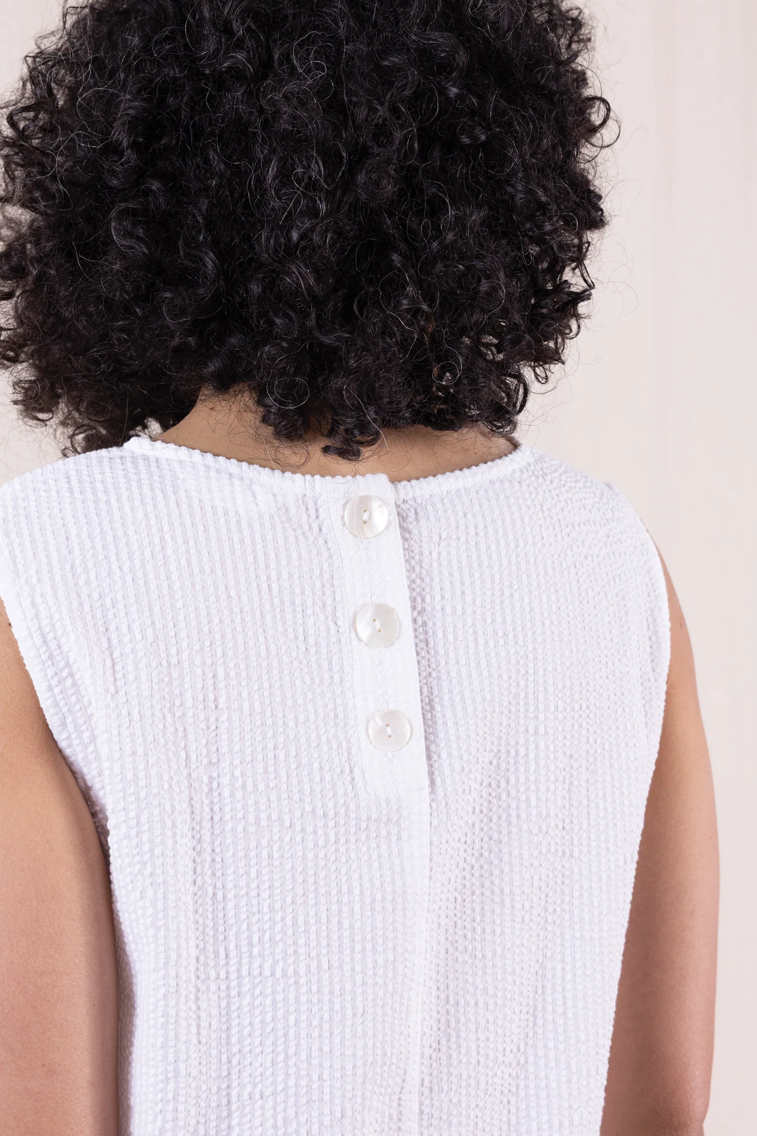 SS26 Cotton Vest Top - White - Image 2