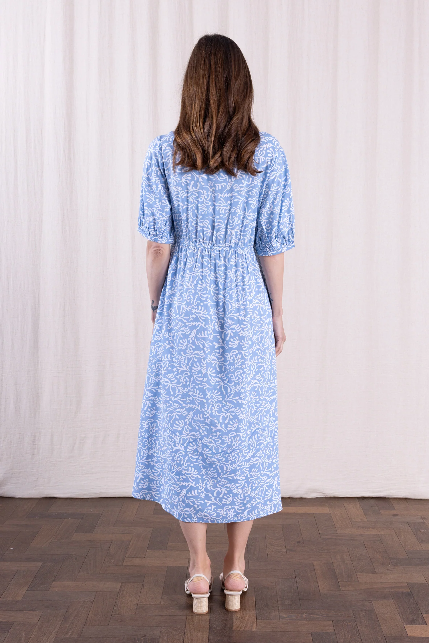 SS26 Ecovero Wrap Front Dress - Misty - Image 6
