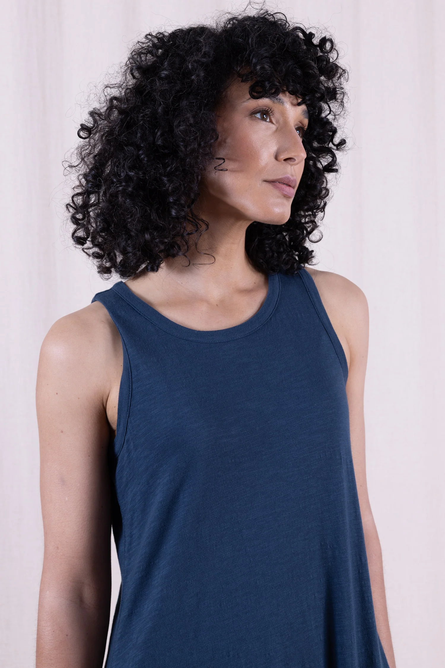 SS26 GOTS Organic Cotton Jersey Midi Dress - Oxford - Image 4