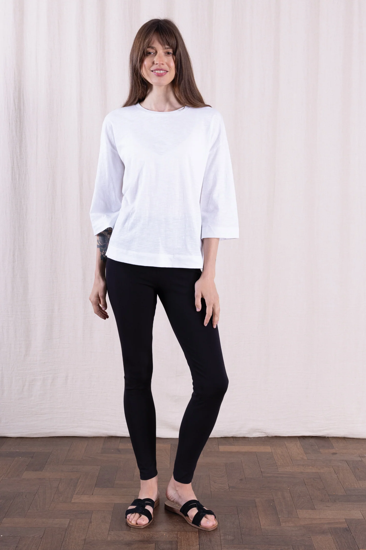 SS26 GOTS Organic Cotton Leggings - Black - Image 3