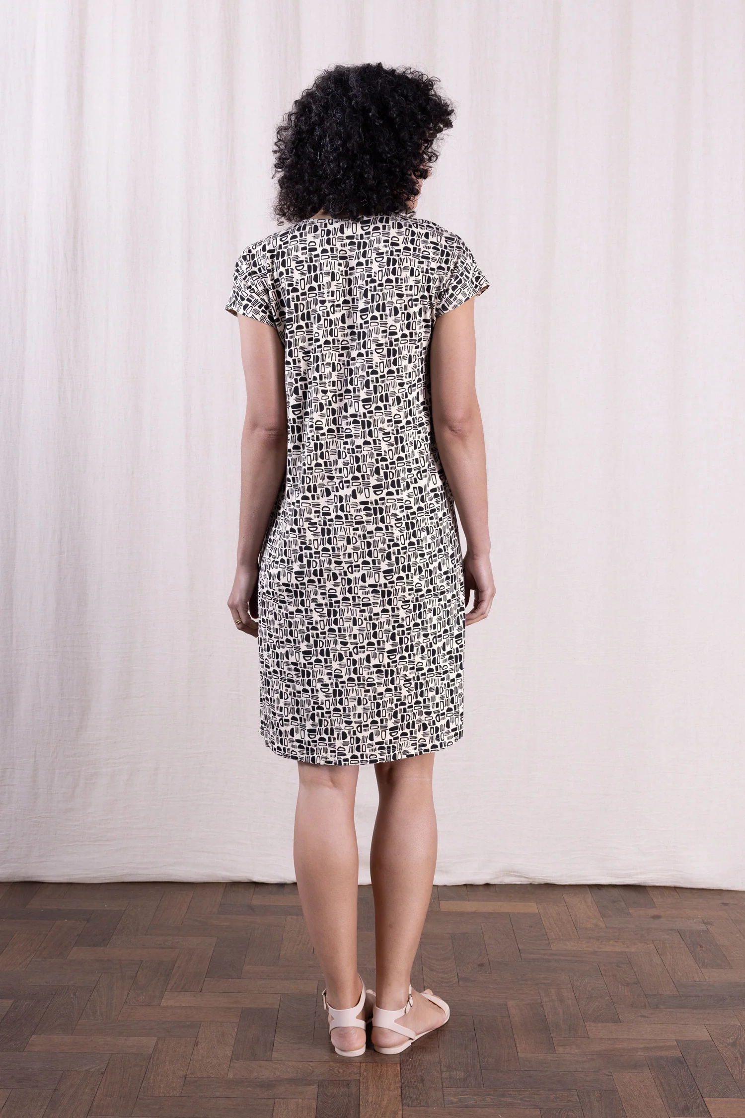 SS26 Modal Seamed Tunic Dress - Butter - Image 3