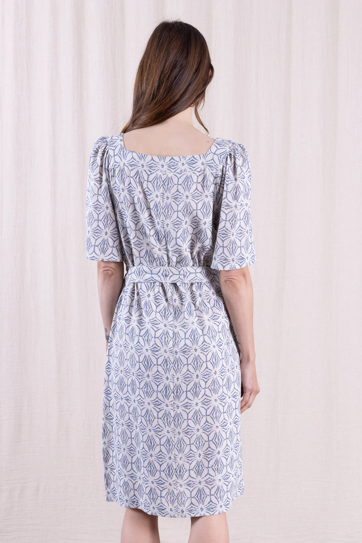 SS26 Square Neck Dress - Cornflower - Image 4