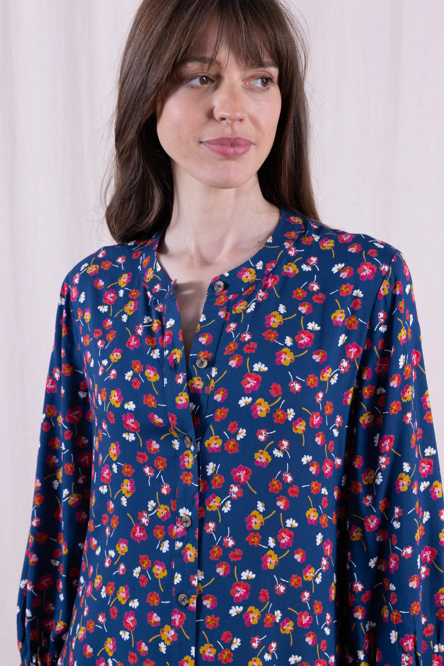 SS26 Viscose Button Through Dress - Oxford - Image 2