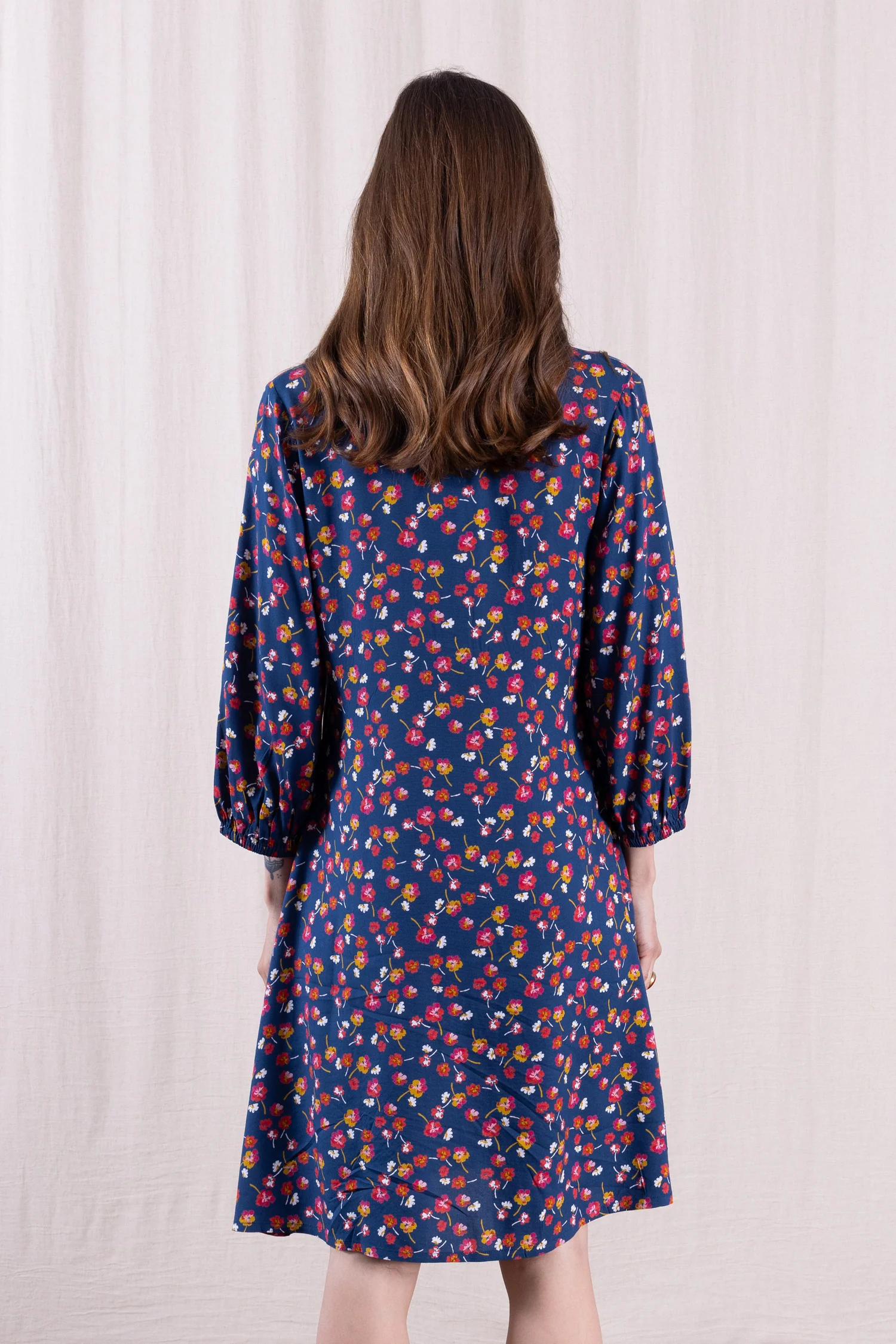 SS26 Viscose Button Through Dress - Oxford - Image 3