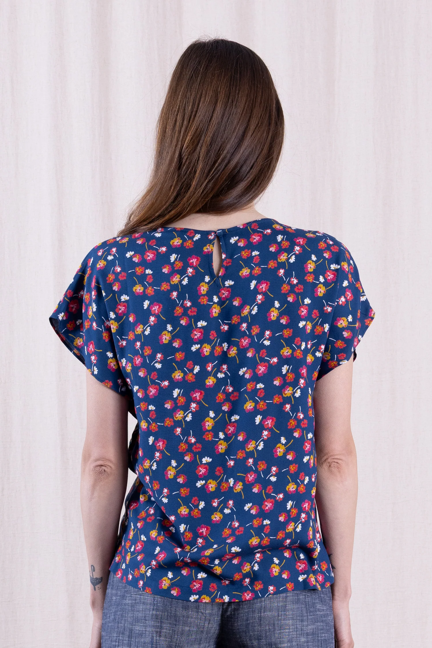 SS26 Viscose Flutter Sleeve Top - Oxford - Image 2