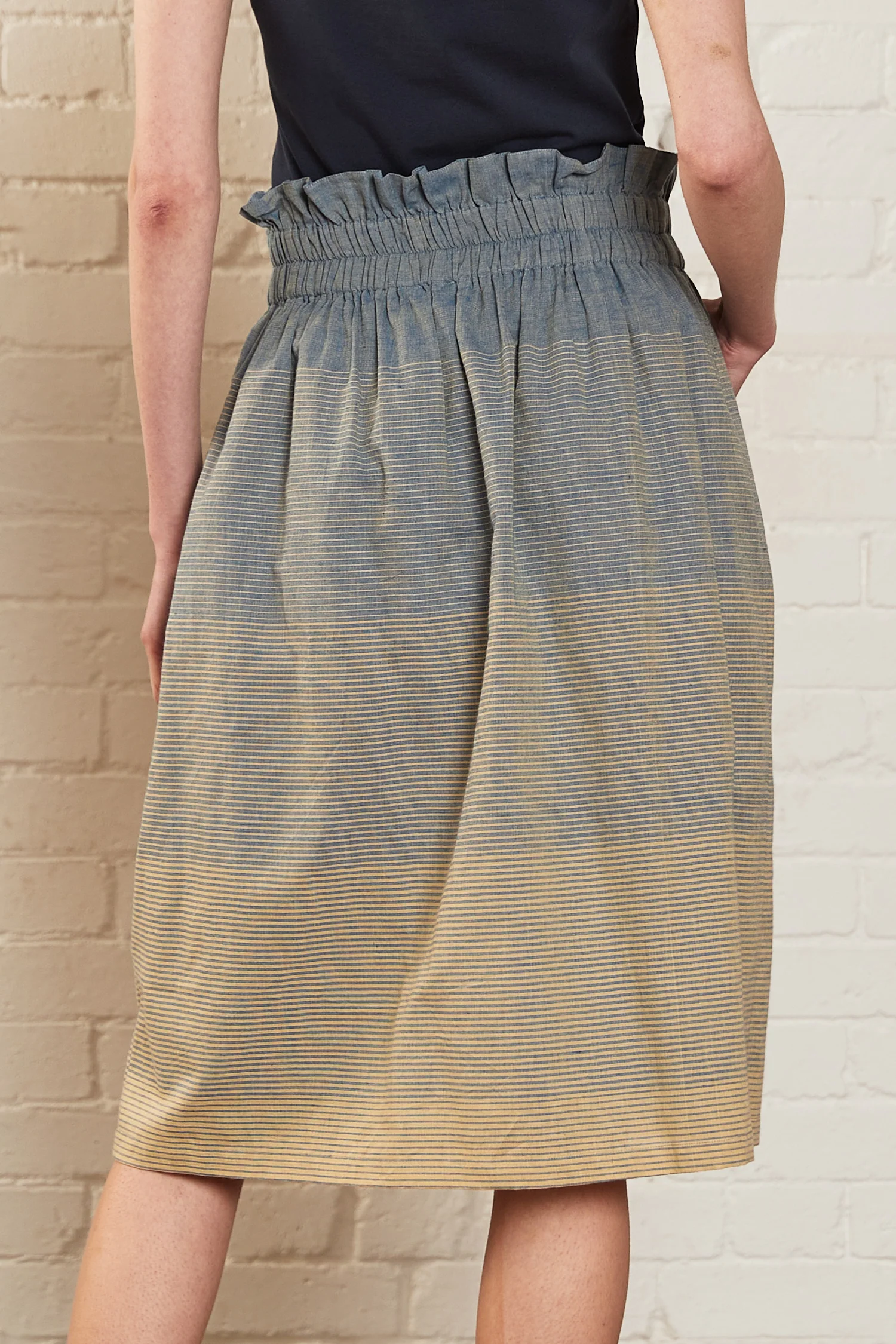 Striped Cotton Handloom Skirt - Image 5