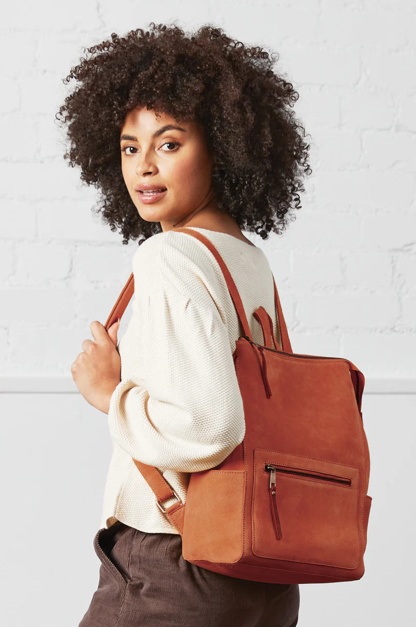 Suede Womens Rucksack - Image 4