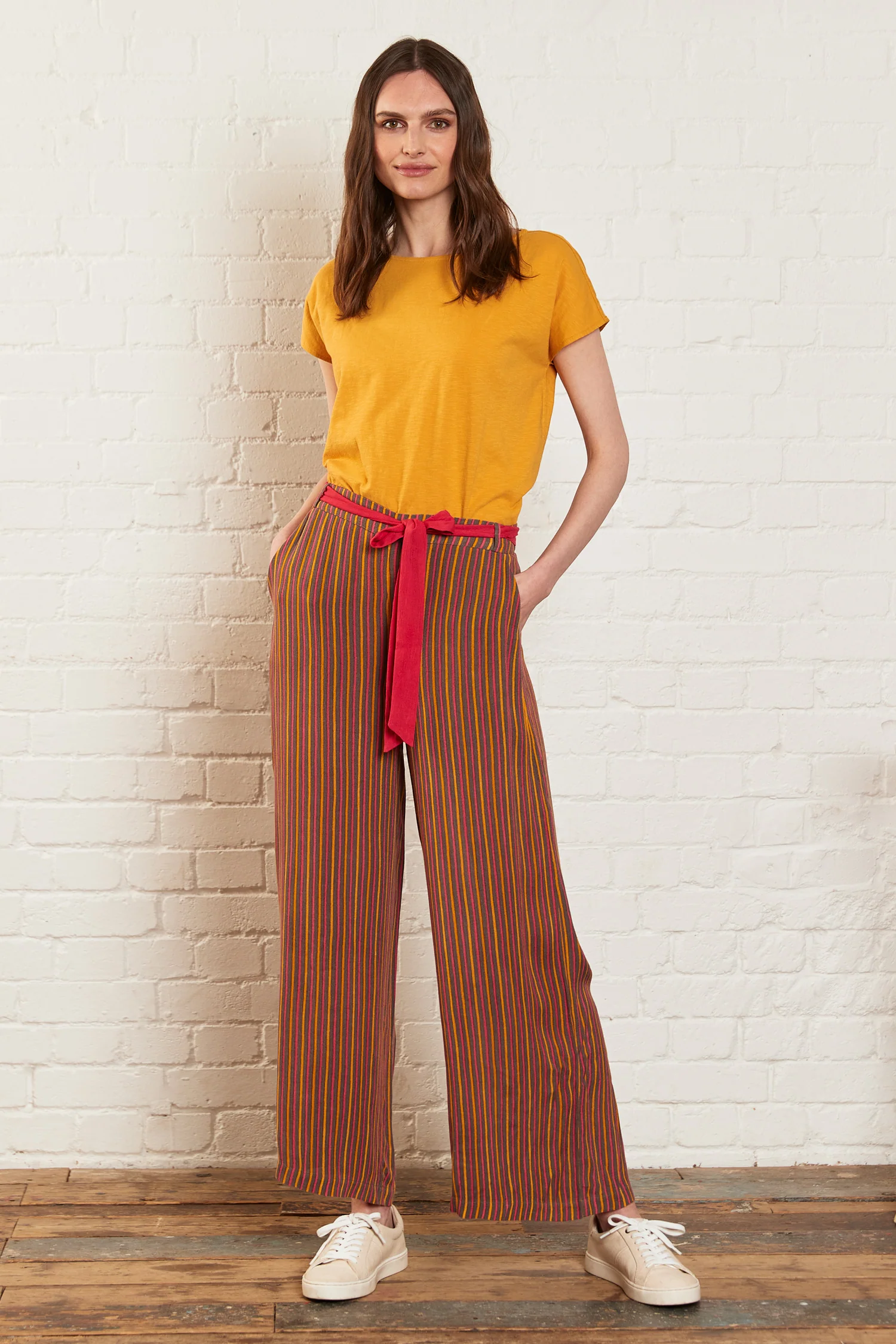 Viscose Striped Trousers - Image 10