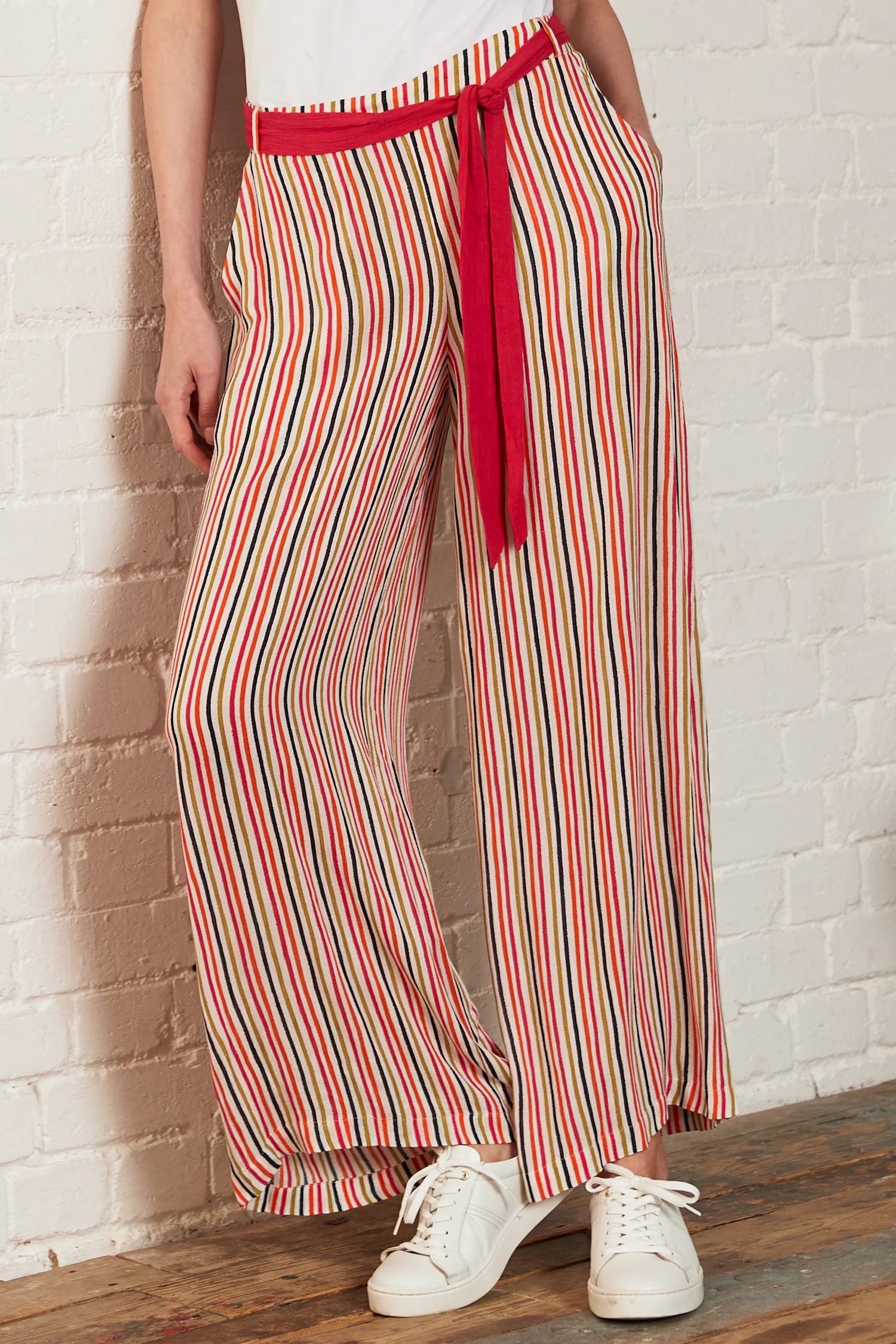 Viscose Striped Trousers - Image 3