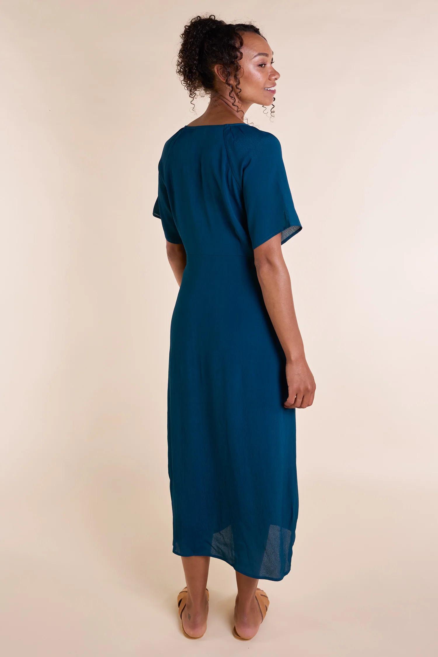 SS25 Sweetheart Neck Midi Dress - Blue - Image 2