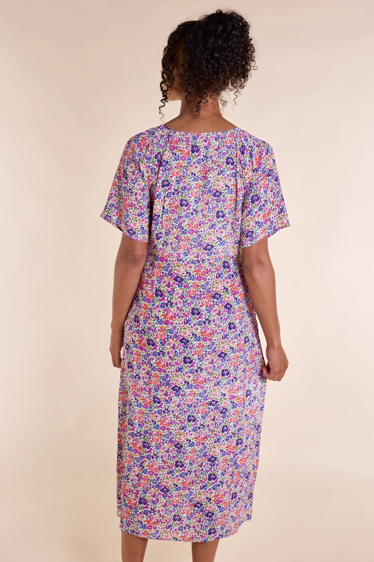 SS25 Sweetheart Neck Midi Dress - Purple - Image 4