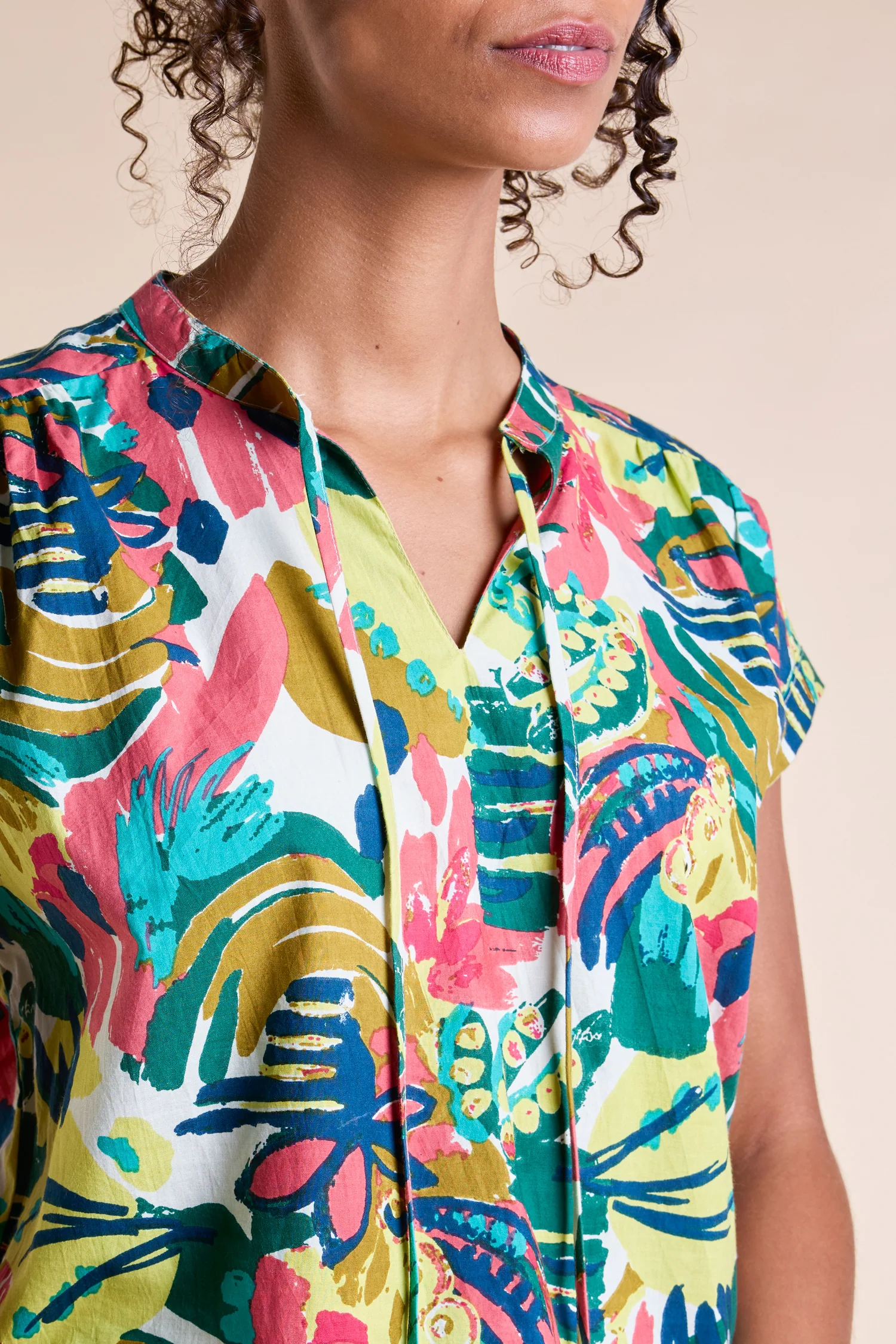 SS25 Tie Neck Top - Multi - Image 3