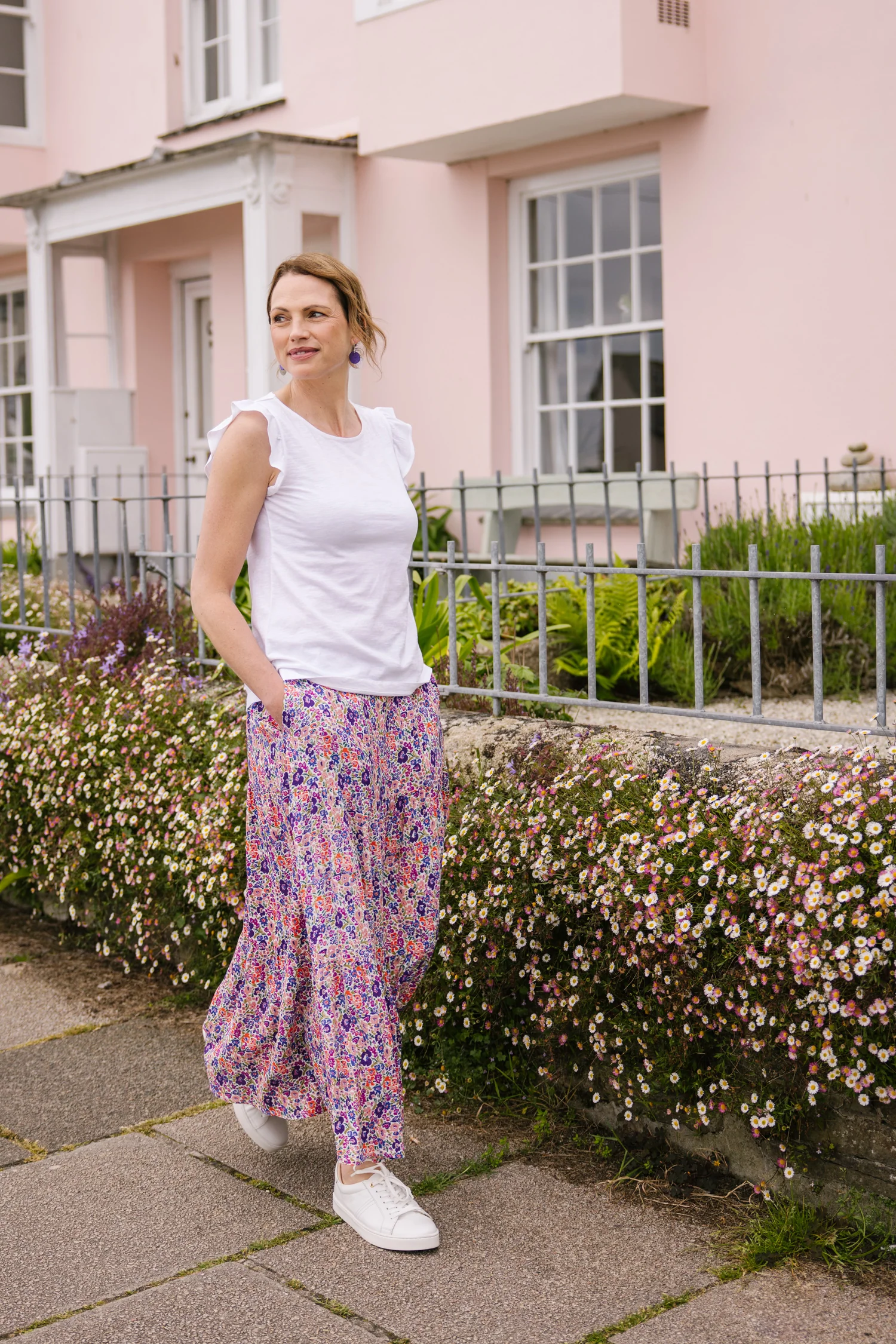 SS25 Tiered Skirt - Purple - Image 4