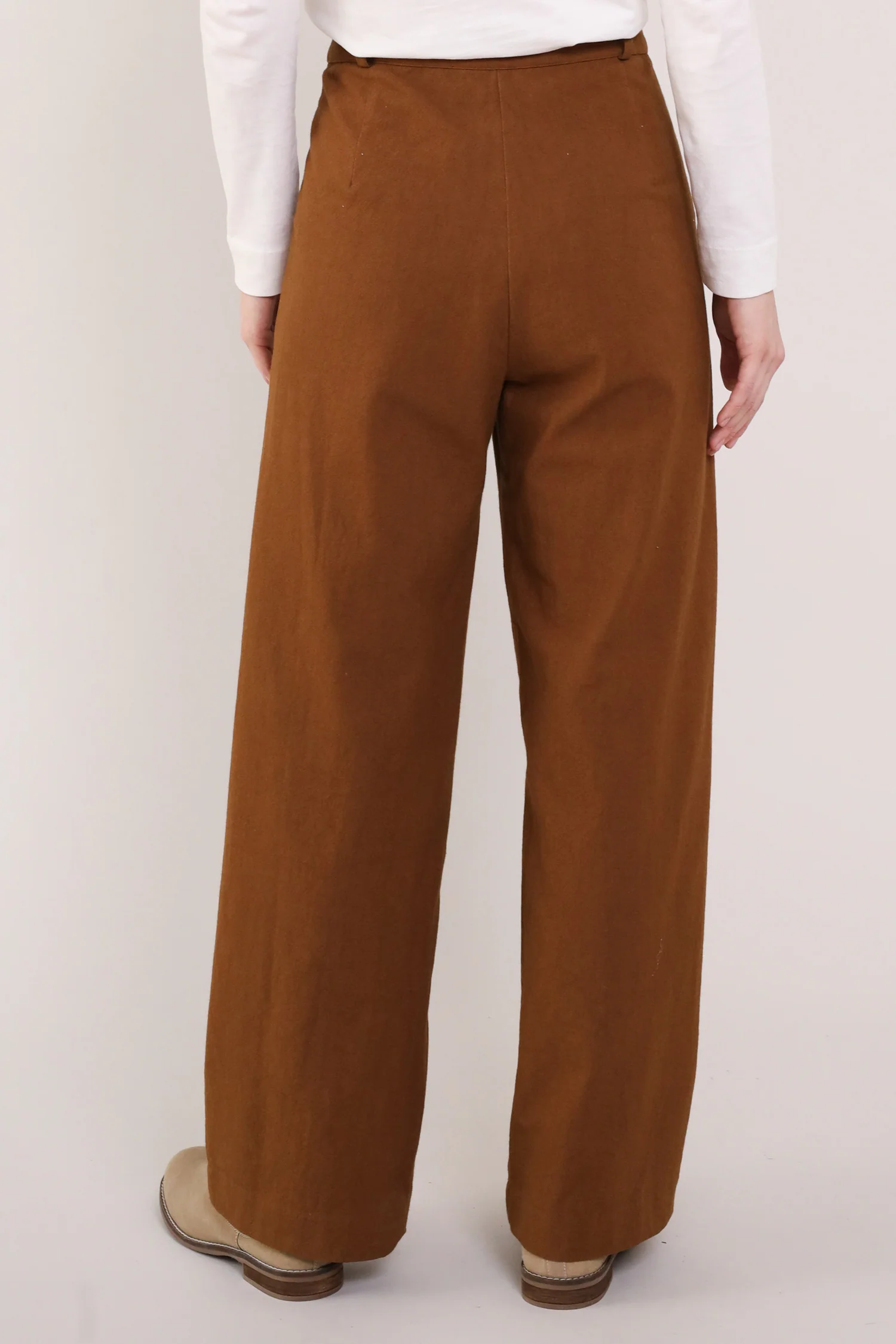 Cotton Wide Leg Trousers - Image 8