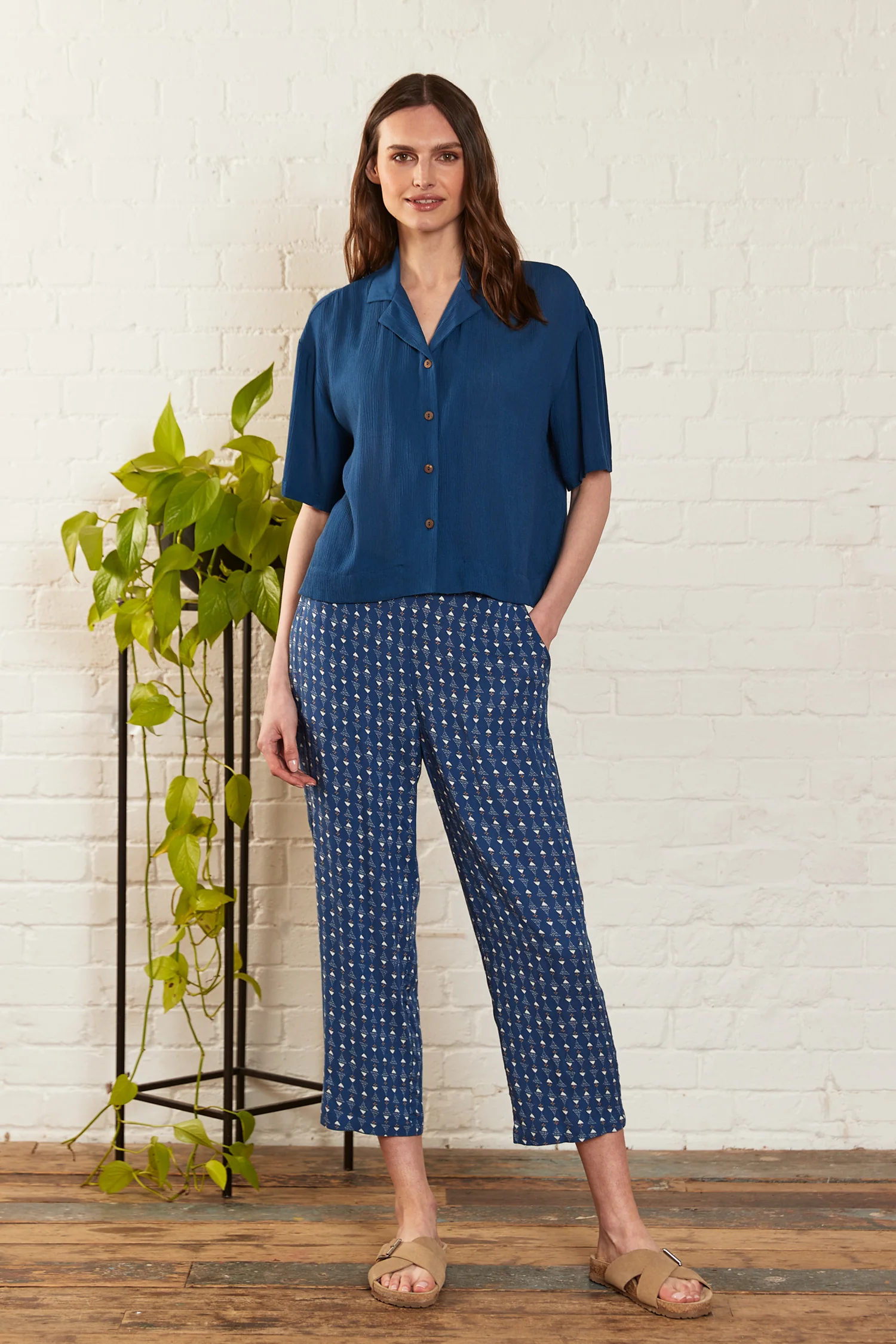Crinkle Viscose Boxy Shirt - Image 6
