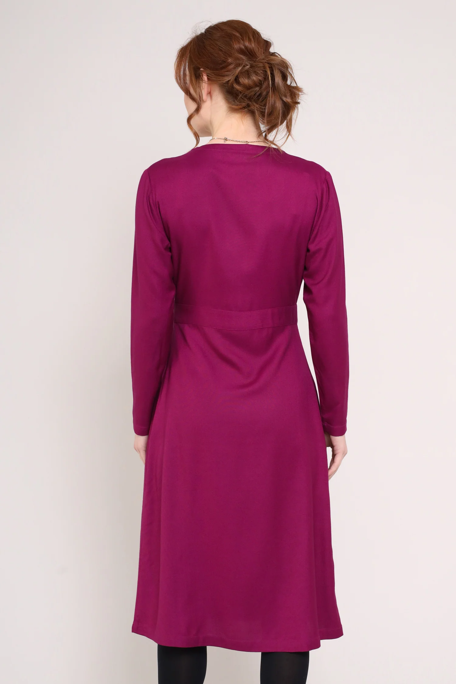 Viscose Tie Wrap Dress - Image 4