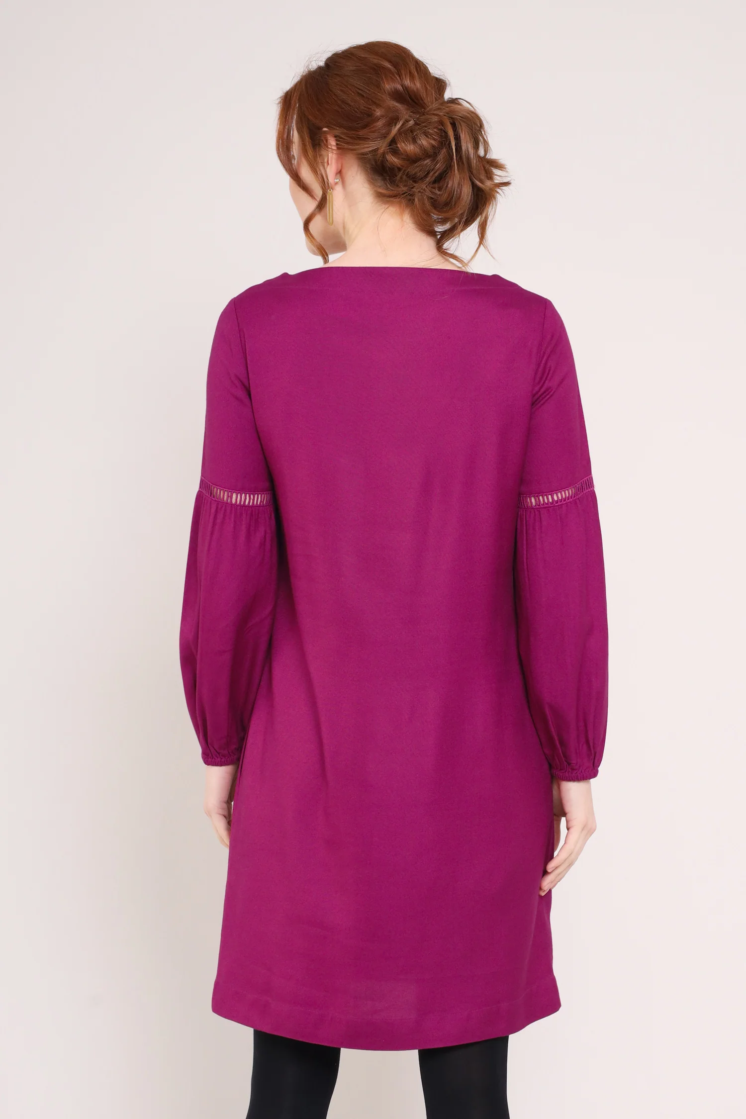 Gathered Sleeve Tunic Dress - Image 3