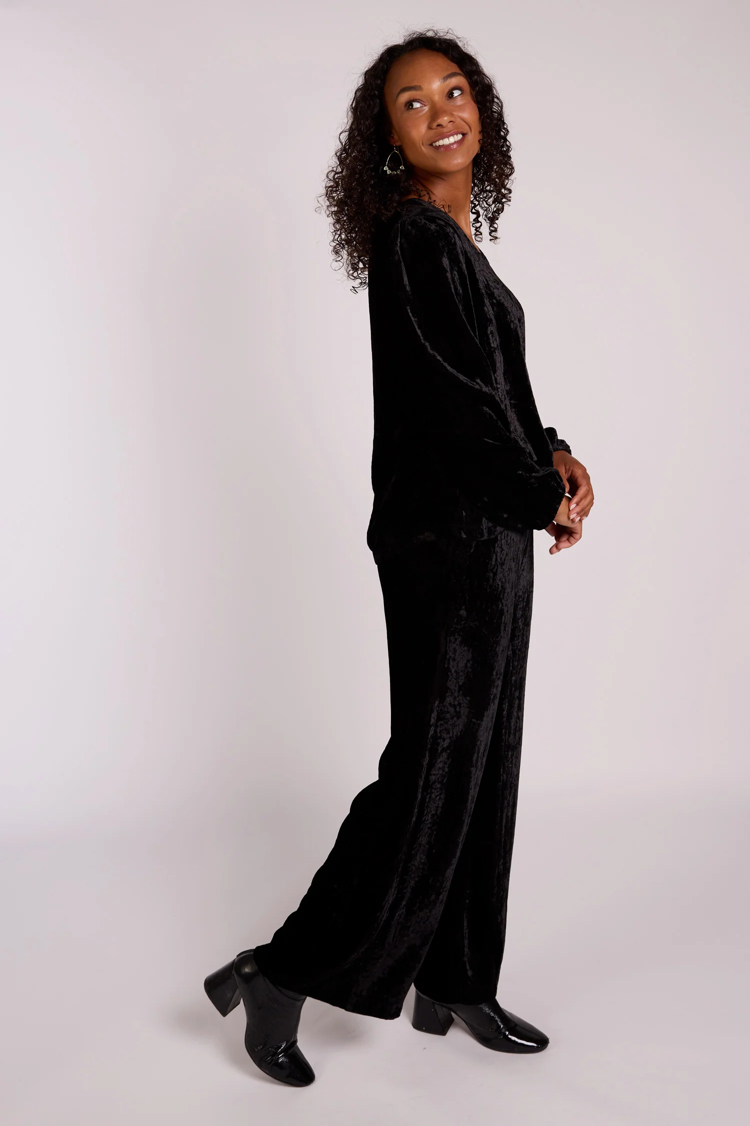 Velvet V Neck Top - Image 5