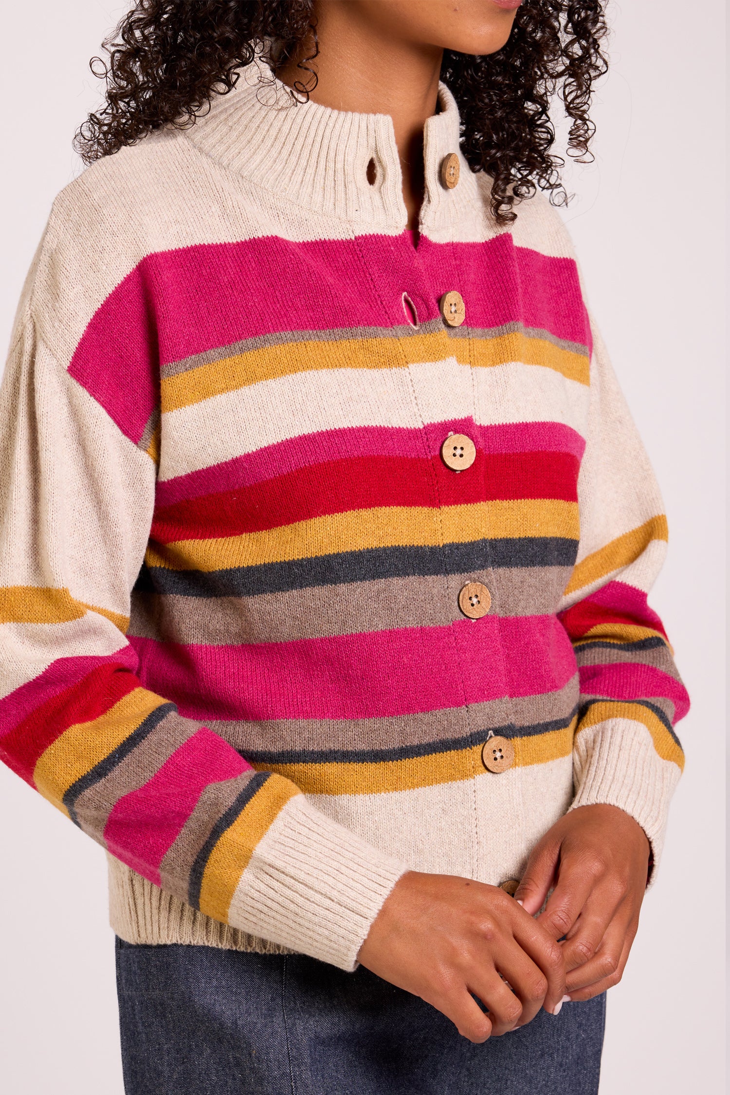 Recycled Striped Cardi - Image 3