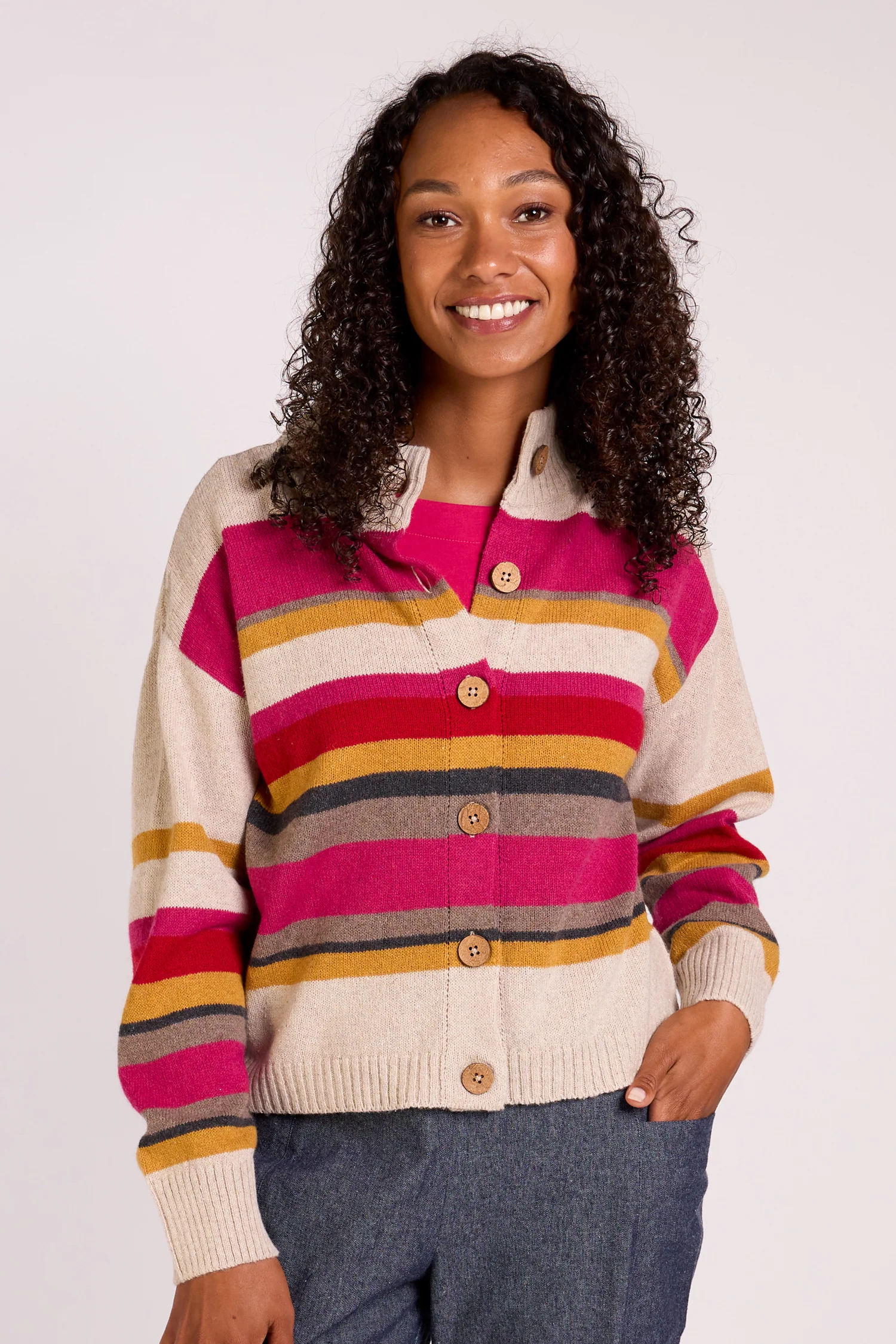Recycled Striped Cardi - Image 4