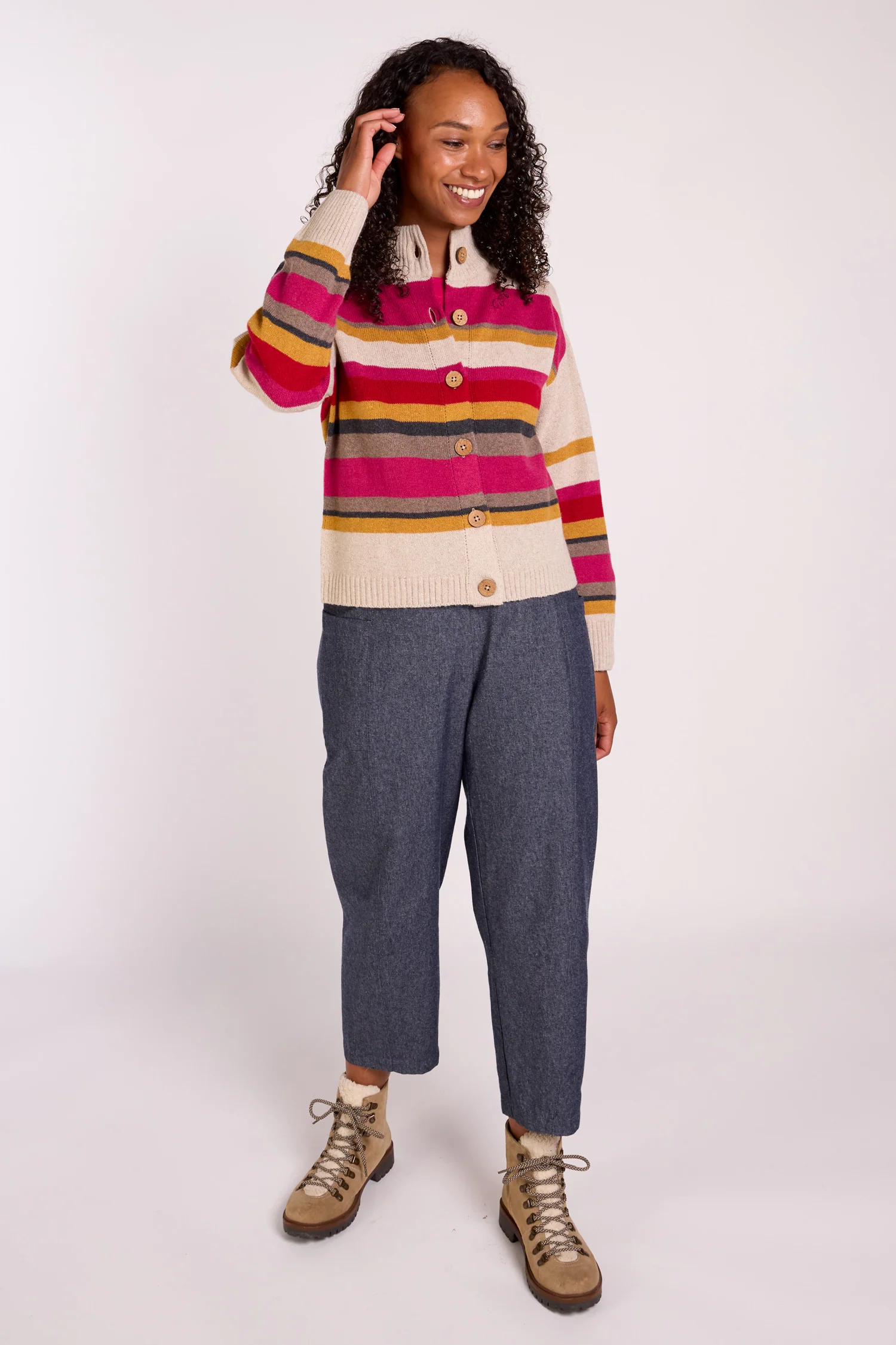 Recycled Striped Cardi - Image 7