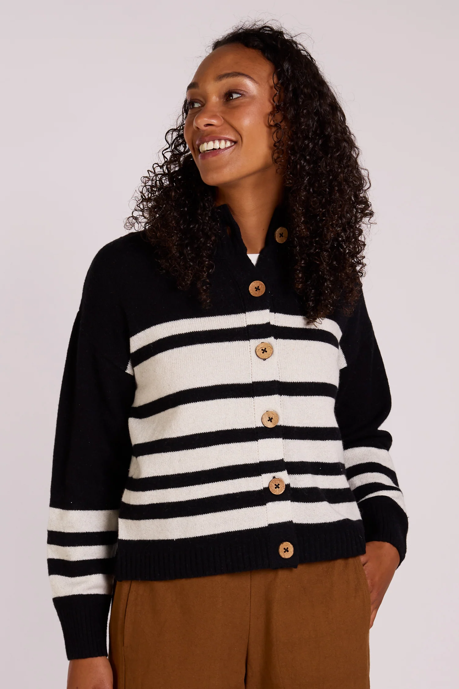 Recycled Striped Cardi - Image 9
