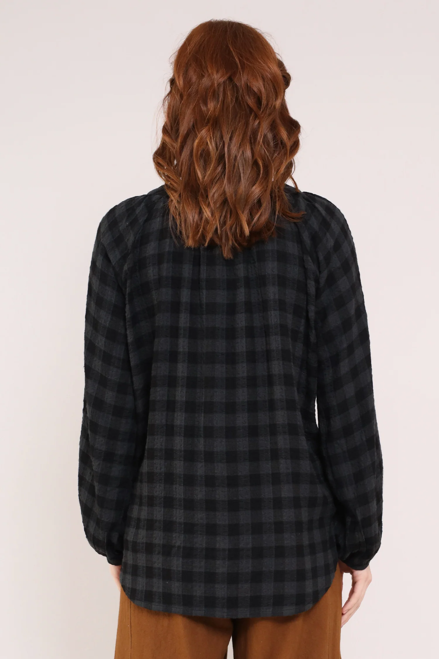 Check Button Through Blouse - Image 3