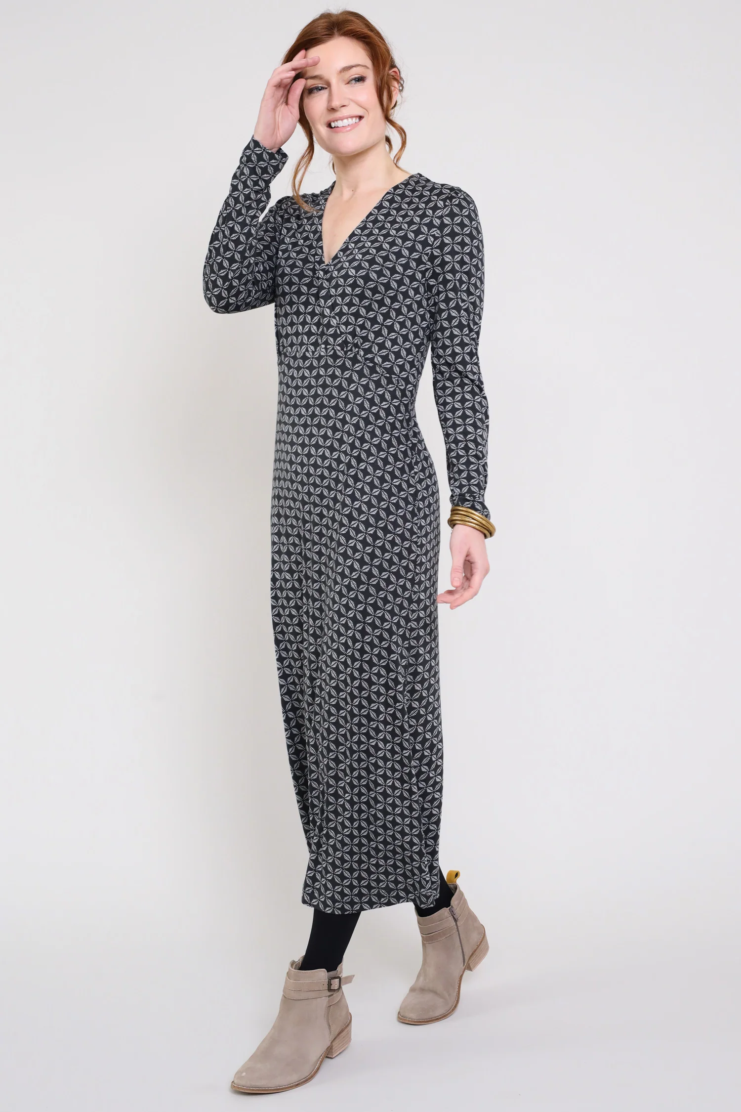 Wrap front midi dress - Image 4