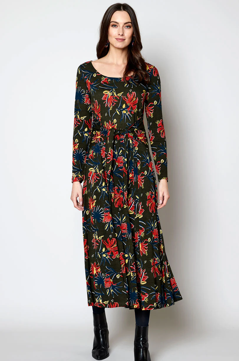 Ecovero Panelled Tie Midi Dress - Image 3